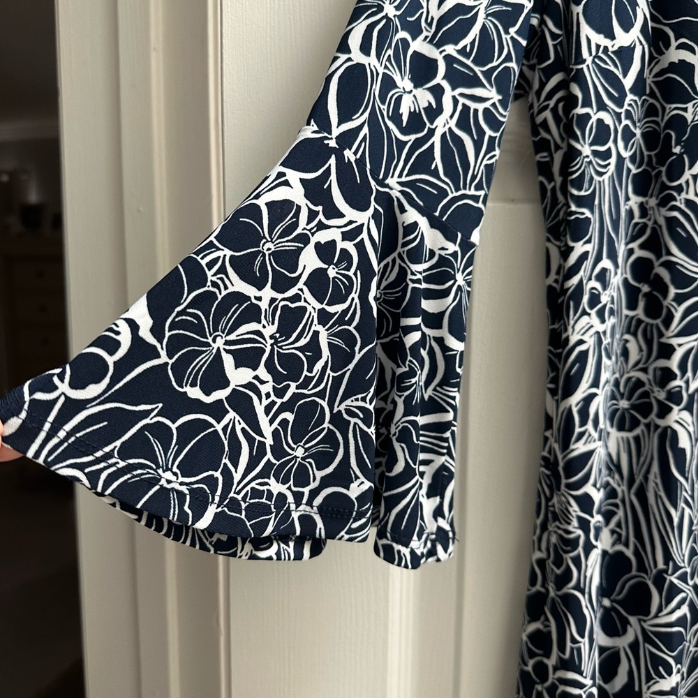 Tommy Hilfiger Navy and White Floral Dress